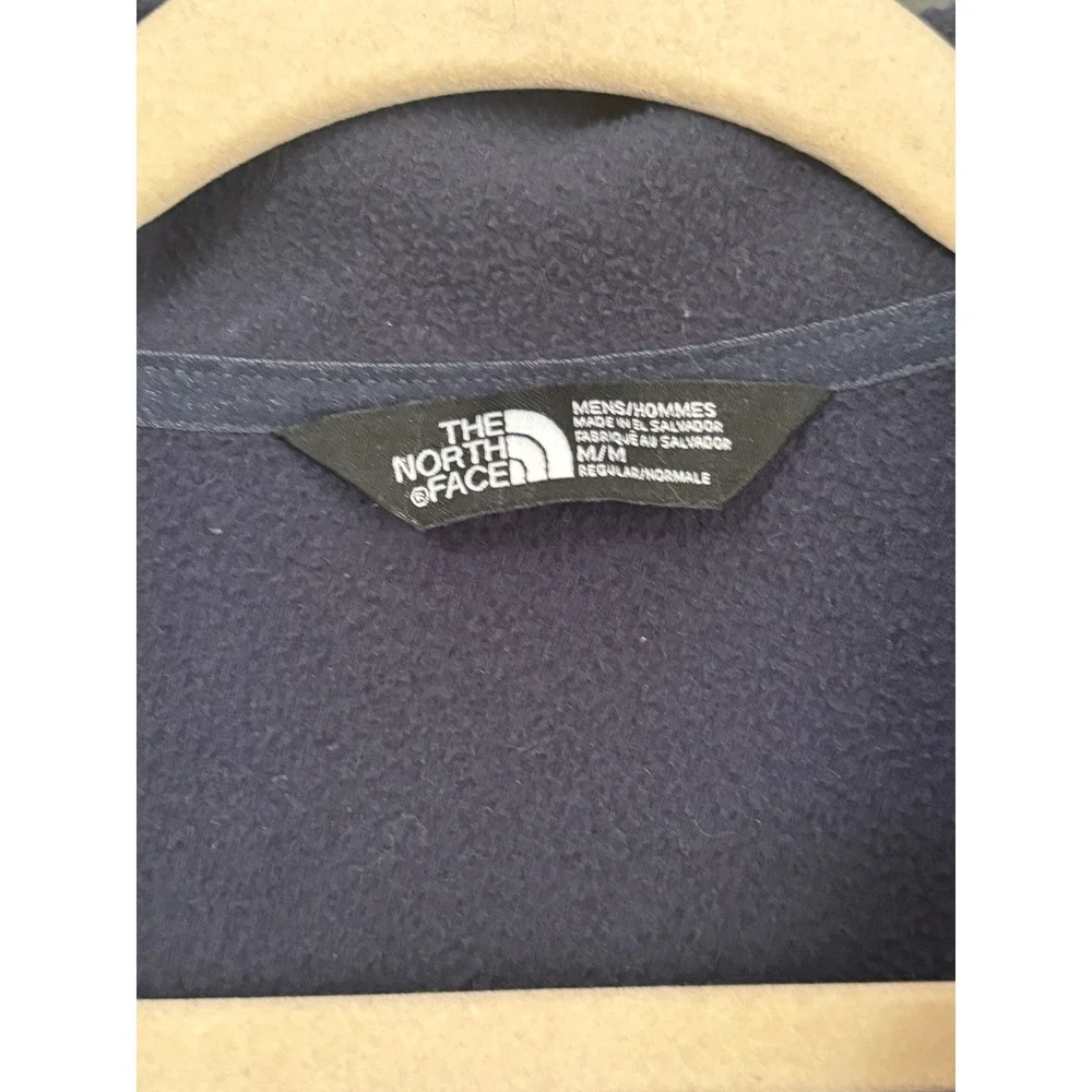 The North Face Fleece Jacket Mens M Navy‎ Blue Orange Full Zip Outdoor Hiking
